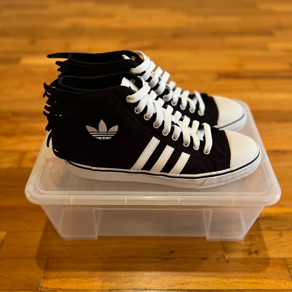 Adidas Jeremy Scott Nizza "Jagged" Black and White (2012), Size 12.5 US - Picture 3 of 6